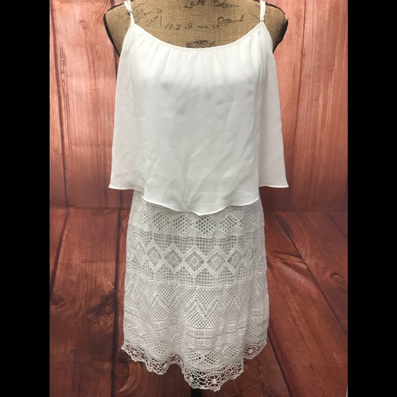 American Eagle Outfitters Dresses & Skirts - AE cream crocheted boho dress size 14